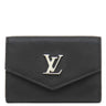 ルイヴィトン LOUIS VUITTON ポルトフォイユ ロックミニ M63921 ブラック カーフ 三つ折り財布 シルバー金具 黒 コンパクトウォレット