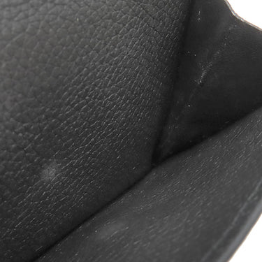 ルイヴィトン LOUIS VUITTON ポルトフォイユ ロックミニ M63921 ブラック カーフ 三つ折り財布 シルバー金具 黒 コンパクトウォレット