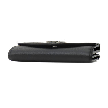 ルイヴィトン LOUIS VUITTON ポルトフォイユ ロックミニ M63921 ブラック カーフ 三つ折り財布 シルバー金具 黒 コンパクトウォレット