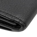 ルイヴィトン LOUIS VUITTON ポルトフォイユ ロックミニ M63921 ブラック カーフ 三つ折り財布 シルバー金具 黒 コンパクトウォレット