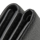 ルイヴィトン LOUIS VUITTON ポルトフォイユ ロックミニ M63921 ブラック カーフ 三つ折り財布 シルバー金具 黒 コンパクトウォレット