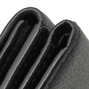 ルイヴィトン LOUIS VUITTON ポルトフォイユ ロックミニ M63921 ブラック カーフ 三つ折り財布 シルバー金具 黒 コンパクトウォレット