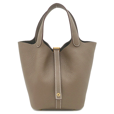 エルメス HERMES ピコタンロック PM エトゥープ トリヨンクレマンス ハンドバッグ ゴールド金具 新品 未使用 グレージュ 2026年製