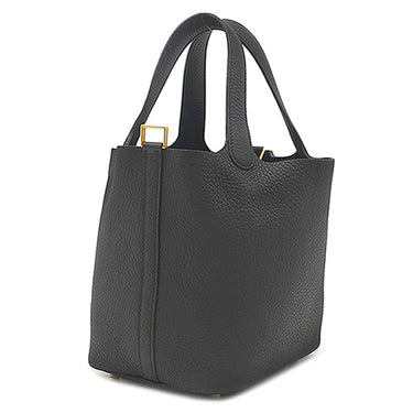エルメス HERMES ピコタンロック 18 PM ブラック トリヨンクレマンス ハンドバッグ ゴールド金具 黒 2024年製