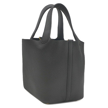 エルメス HERMES ピコタンロック 18 PM ブラック トリヨンクレマンス ハンドバッグ ゴールド金具 黒 2024年製