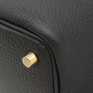 エルメス HERMES ピコタンロック 18 PM ブラック トリヨンクレマンス ハンドバッグ ゴールド金具 黒 2024年製