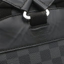 ルイヴィトン LOUIS VUITTON ジョッシュ N41473 ダミエグラフィット ダミエグラフィットキャンバス レザー リュック・デイパック シルバー金具 バックパック 黒