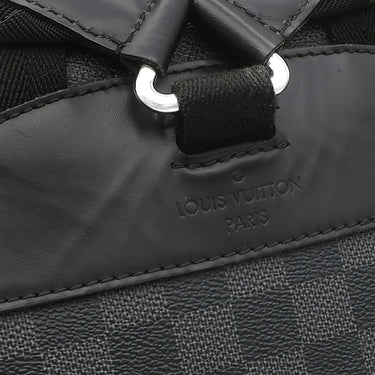 ルイヴィトン LOUIS VUITTON ジョッシュ N41473 ダミエグラフィット ダミエグラフィットキャンバス レザー リュック・デイパック シルバー金具 バックパック 黒