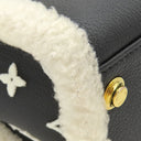 ルイヴィトン LOUIS VUITTON オンマイサイド MM M58908 ブラック×ホワイト レザー シアリング 2WAYバッグ ゴールド金具 黒 白 ファー ベルベット