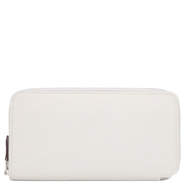 エルメス HERMES アザップロング シルクイン グリペール×ルビー ヴォーエプソン 長財布 シルバー金具 白