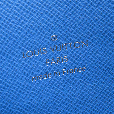 ルイヴィトン LOUIS VUITTON アルファ ウェアラブル ウォレット N60414 ブルー レザー ダミエグラフィットジャイアントキャンバス ショルダーバッグ シルバー金具 カード入れ