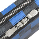 ルイヴィトン LOUIS VUITTON アルファ ウェアラブル ウォレット N60414 ブルー レザー ダミエグラフィットジャイアントキャンバス ショルダーバッグ シルバー金具 カード入れ