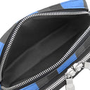 ルイヴィトン LOUIS VUITTON アルファ ウェアラブル ウォレット N60414 ブルー レザー ダミエグラフィットジャイアントキャンバス ショルダーバッグ シルバー金具 カード入れ