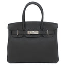 エルメス HERMES バーキン30 ブラック トゴ ハンドバッグ シルバー金具 黒