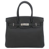 エルメス HERMES バーキン30 ブラック トゴ ハンドバッグ シルバー金具 黒