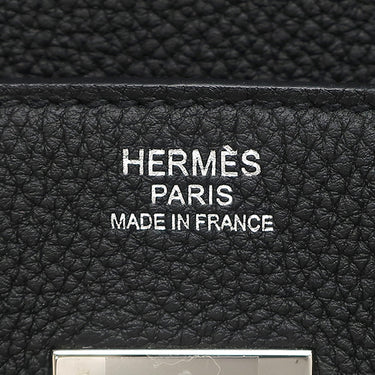 エルメス HERMES バーキン30 ブラック トゴ ハンドバッグ シルバー金具 黒