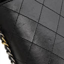 シャネル CHANEL マトラッセ チェーン フォン ホルダー A94471 ブラック カーフ ポーチ シルバー金具 ゴールド金具×シルバー金具