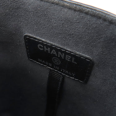 シャネル CHANEL マトラッセ チェーン フォン ホルダー A94471 ブラック カーフ ポーチ シルバー金具 ゴールド金具×シルバー金具