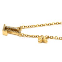ルイヴィトン LOUIS VUITTON LV アイコニック M00596 ゴールド GP ストラス ネックレス ロゴ モノグラムフラワー LVイニシャル LVサークル