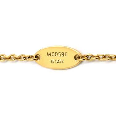 ルイヴィトン LOUIS VUITTON LV アイコニック M00596 ゴールド GP ストラス ネックレス ロゴ モノグラムフラワー LVイニシャル LVサークル