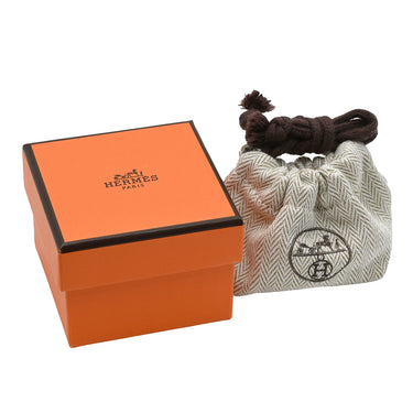 エルメス HERMES オランプ リング GM ブラック×シルバー メタル ヴォーマダム 14037 リング 指輪 シルバー金具 新品 未使用 黒 13号