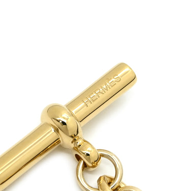 エルメス HERMES ユリディス ブラウン バッファローホーン メタル T2 ブレスレット ゴールド金具 シェーヌダンクル