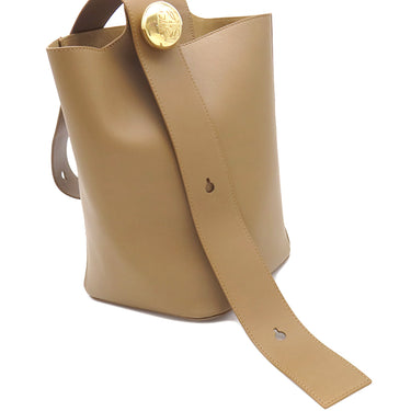 ロエベ LOEWE ぺプル バケットバッグ ミディアム AANBBBWX01 オーク カーフ ショルダーバッグ ゴールド金具 ワンハンドル ショルダー ハンドバッグ