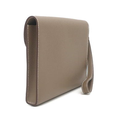 エルメス HERMES クラッチバッグ サック ア デペッシュ 24 エトゥープ ヴォーエプソン クラッチバッグ シルバー金具 2025年製