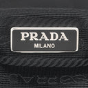 プラダ PRADA ミニリュック型 チェーンショルダーバッグ ブラック ナイロン ショルダーバッグ シルバー金具 黒 トライアングルロゴ