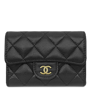 シャネル CHANEL マトラッセ クラシック ジップ AP5179 ブラック キャビアスキン カードケース ゴールド金具 コインパース