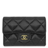 シャネル CHANEL マトラッセ クラシック ジップ AP5179 ブラック キャビアスキン カードケース ゴールド金具 コインパース