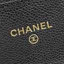 シャネル CHANEL マトラッセ クラシック ジップ AP5179 ブラック キャビアスキン カードケース ゴールド金具 コインパース