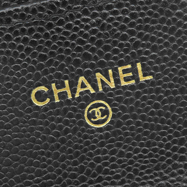 シャネル CHANEL マトラッセ クラシック ジップ AP5179 ブラック キャビアスキン カードケース ゴールド金具 コインパース
