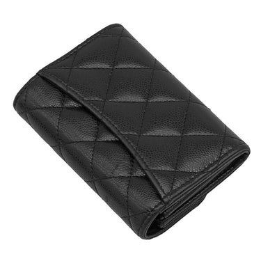 シャネル CHANEL マトラッセ クラシック ジップ AP5179 ブラック キャビアスキン カードケース ゴールド金具 コインパース