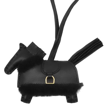 エルメス HERMES ロデオ ロベオ プラッシュ PM ブラック アニョーミロ ヴォースイフト メリノウール バッグチャーム ゴールド金具 新品 未使用 黒 ソーブラック 2026年製
