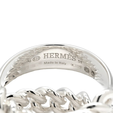 エルメス HERMES ブックルセリエ アンフレクシブル シルバー シルバー925 #51 リング 指輪 AG925 馬具モチーフ 11号