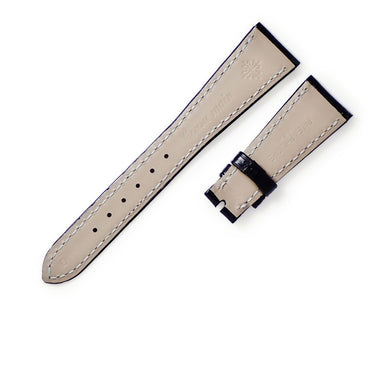 パテックフィリップ PATEK PHILIPPE 純正 クロコバンド ブラック クロコダイル 腕時計パーツ 未使用 クロコダイル バンド ベルト ストラップ 20ｍｍ ブラック グレーステッチ