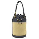 グッチ GUCCI ホースビット 1955 スモール バケットバッグ 637115 ベージュ×ネイビー キャンバス レザー ハンドバッグ ゴールド金具 紺 巾着