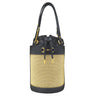 グッチ GUCCI ホースビット 1955 スモール バケットバッグ 637115 ベージュ×ネイビー キャンバス レザー ハンドバッグ ゴールド金具 紺 巾着