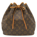 ルイヴィトン LOUIS VUITTON プチ ノエ M42226 モノグラム モノグラムキャンバス ショルダーバッグ ゴールド金具 茶 肩掛け 巾着