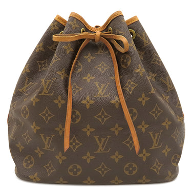 ルイヴィトン LOUIS VUITTON プチ ノエ M42226 モノグラム モノグラムキャンバス ショルダーバッグ ゴールド金具 茶 肩掛け 巾着