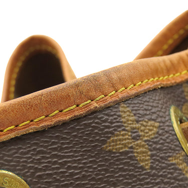 ルイヴィトン LOUIS VUITTON プチ ノエ M42226 モノグラム モノグラムキャンバス ショルダーバッグ ゴールド金具 茶 肩掛け 巾着
