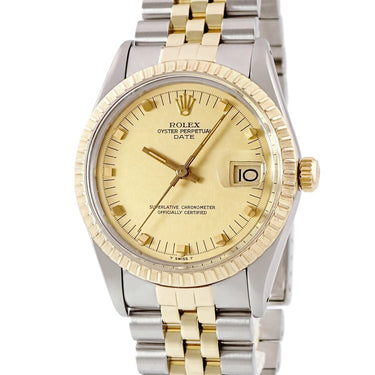 腕時計 ロレックス ROLEX オイスターパーペチュアル デイト 15053 70番台 自動巻き メンズ OH済 70番台 K18YG×SS コンビ ヴィンテージ