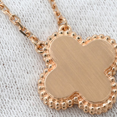 ヴァンクリーフアーペル Van Cleef & Arpels ヴィンテージ アルハンブラ VCARP9T000 グレー×ローズゴールド K18PG シルバーオブシディアン ネックレス シルバーオブシディアン 2023ホリデー ダイヤ