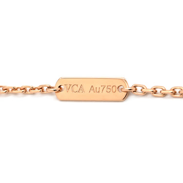 ヴァンクリーフアーペル Van Cleef & Arpels ヴィンテージ アルハンブラ VCARP9T000 グレー×ローズゴールド K18PG シルバーオブシディアン ネックレス シルバーオブシディアン 2023ホリデー ダイヤ