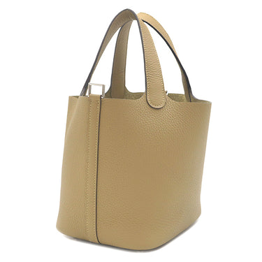 エルメス HERMES ピコタンロック 18 PM デュンヌ トリヨンクレマンス ハンドバッグ シルバー金具 新品 未使用 2026年製