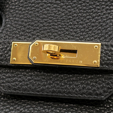 エルメス HERMES バーキン35 ブラック トゴ ハンドバッグ ゴールド金具 黒