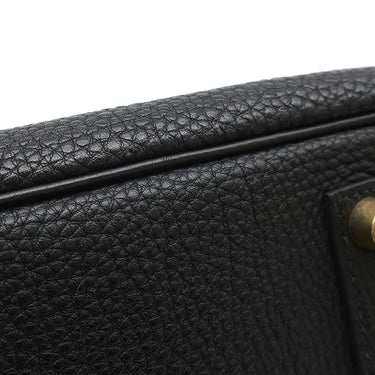 エルメス HERMES バーキン35 ブラック トゴ ハンドバッグ ゴールド金具 黒