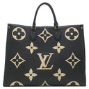 ルイヴィトン LOUIS VUITTON オンザゴー GM M45495 ブラック×ベージュ モノグラムアンプラント トートバッグ ゴールド金具 バイカラー 肩掛け