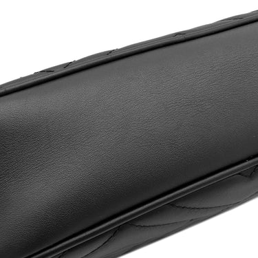 グッチ GUCCI GGマーモント スモール カメラバッグ 447632 ブラック レザー シェブロンキルティングレザー ショルダーバッグ ヴィンテージ金具 黒 ショルダー キルティング